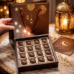 Karamel Dolgulu Bitter Belçika Çikolatası